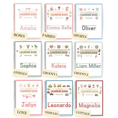 Little Learning Book – Personalized Preschool Activity Book (Reusable Dry-Erase)