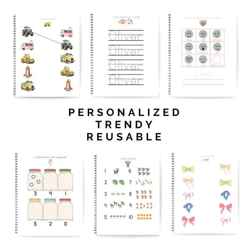 Little Learning Book – Personalized Preschool Activity Book (Reusable Dry-Erase)