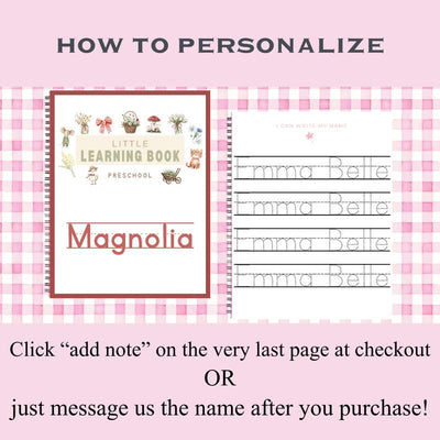 Little Learning Book – Personalized Preschool Activity Book (Reusable Dry-Erase)