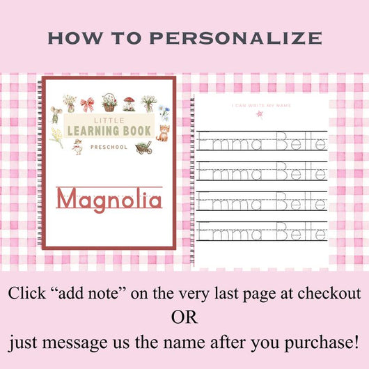 Little Learning Book – Personalized Preschool Activity Book (Reusable Dry-Erase)